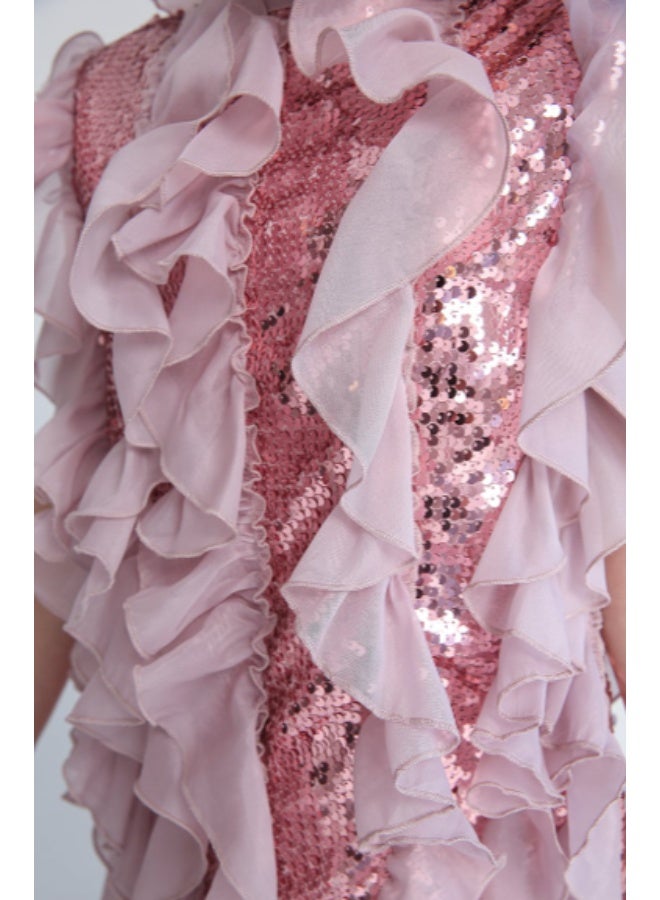 Obaha Sequin ruffle dress - Image 2